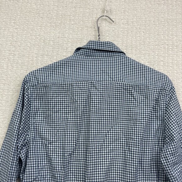 Michael Kors Dress Shirt Mens S Blue / White Gingham Check Collared Button Down - Picture 14 of 14
